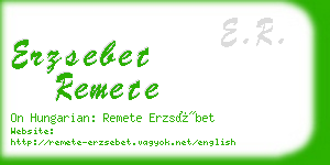 erzsebet remete business card